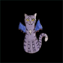 Load image into Gallery viewer, BatCat - purple stripes
