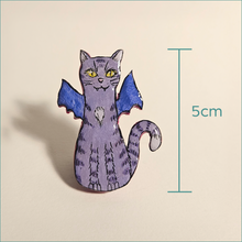 Load image into Gallery viewer, BatCat - purple stripes