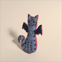 Load image into Gallery viewer, BatCat - teal stripes