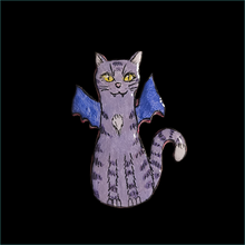 Load image into Gallery viewer, BatCat - purple stripes
